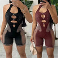 Baddie Romper (Brown)