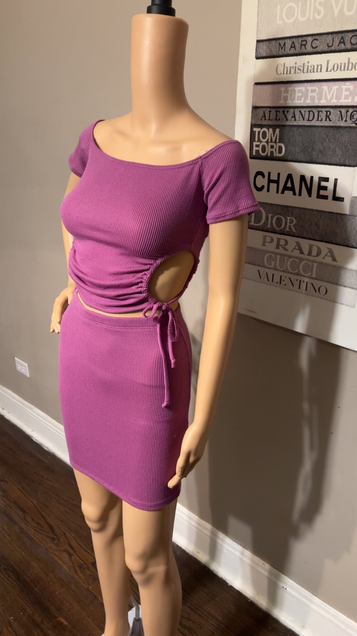 Snatched & Simple Skirt Set (Purple)