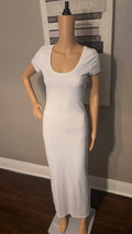 Ribbed Dress (White)