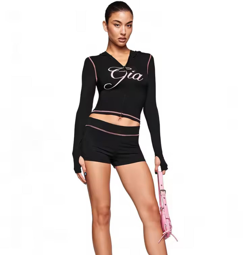 Viral Gia Short Set (Black)